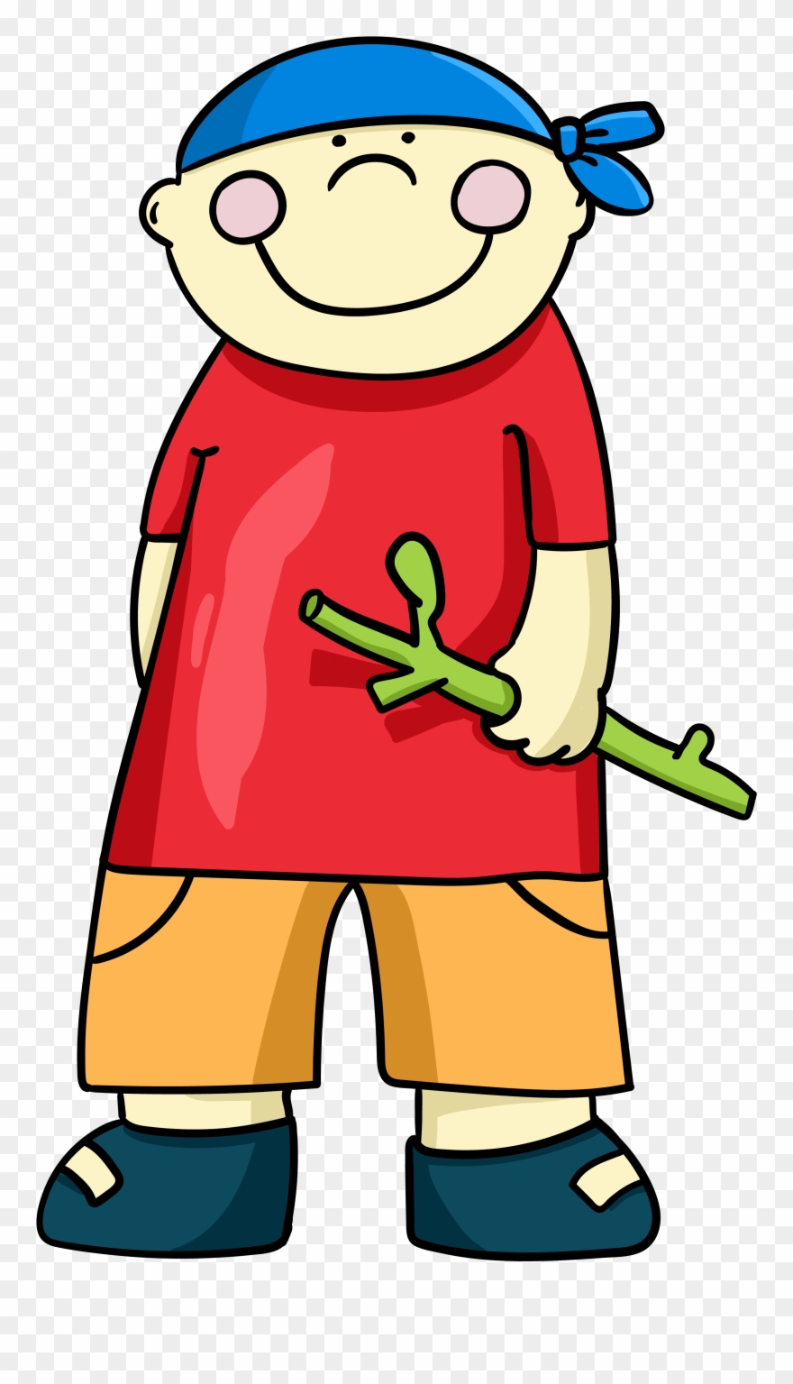 Peoples, Boy, Stick, Child - Child Clipart