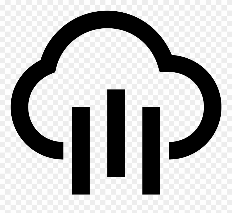 This Is A Drawing Of A Rain Cloud That Is Flat On The - Ico Clipart