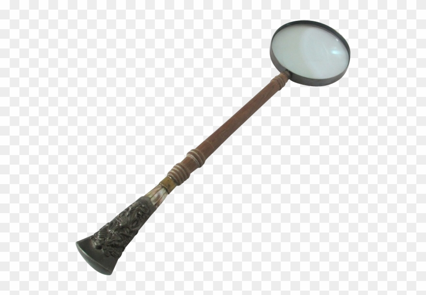 Large Antique Mother Of Pearl Silver Magnifying Glass - Didgeridoo Clipart