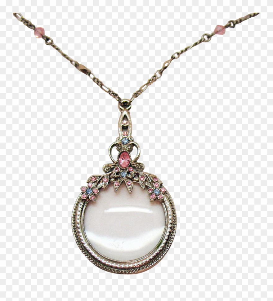 Antique Magnifying Glass Necklace Download - Necklace Clipart
