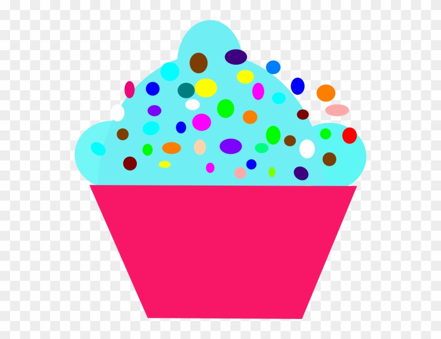 Polka Dot Cupcake Clip Art At Clker - Png Download