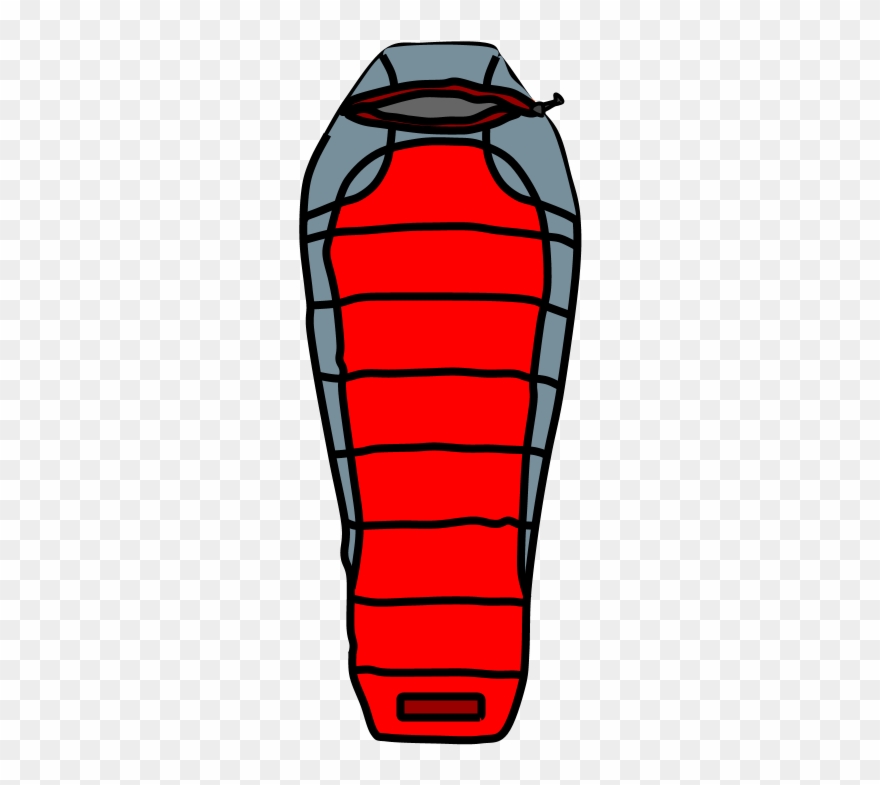 Sleeping Bag, Mummy, Down, Red - Sleeping Bag Clipart