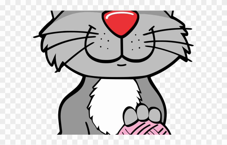 Cat Clipart Yarn - Se Dibuja A Un Gato - Png Download