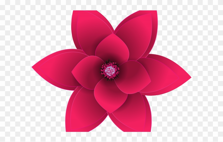 Red Flower Clipart 5 Petal Clipart - Clip Art - Png Download