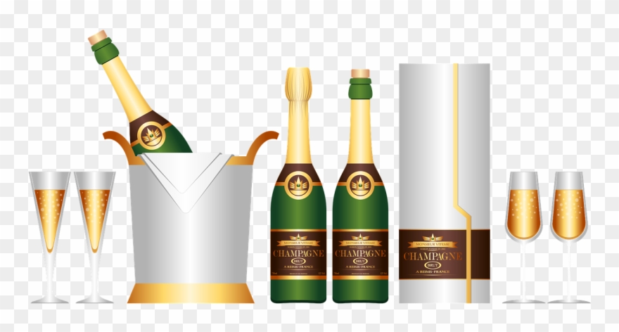 Champagne Champagne Bottle Png Image - Transparent Champagne Flask Clipart