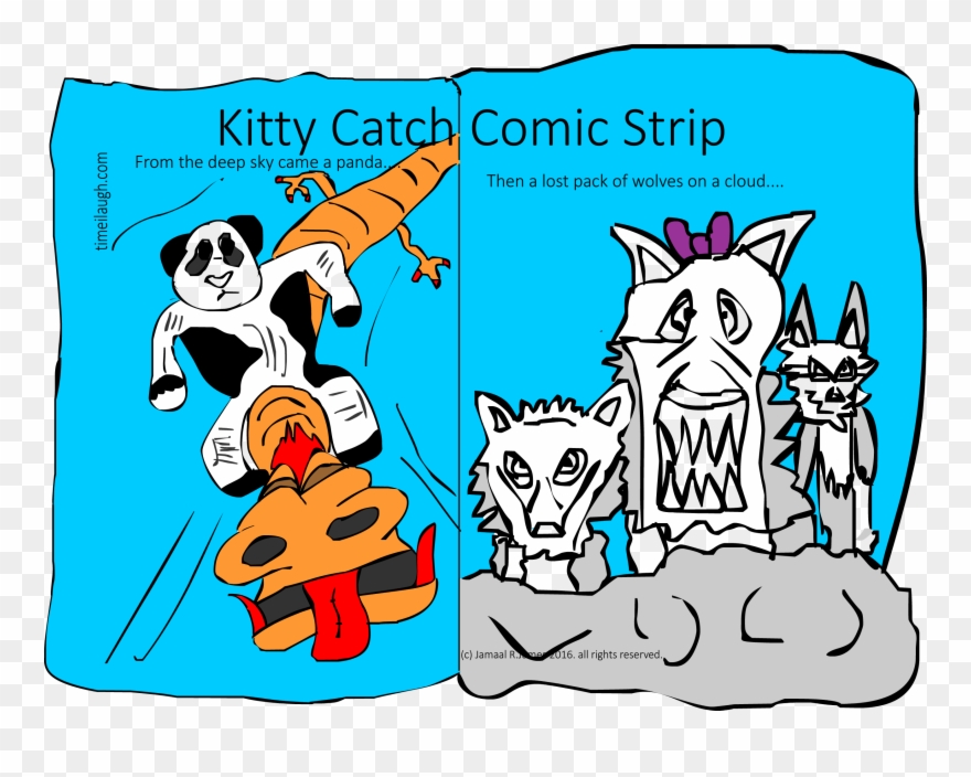 #kitty Catch #comic Strip By #cartoonist Jamaal R - Comics Clipart