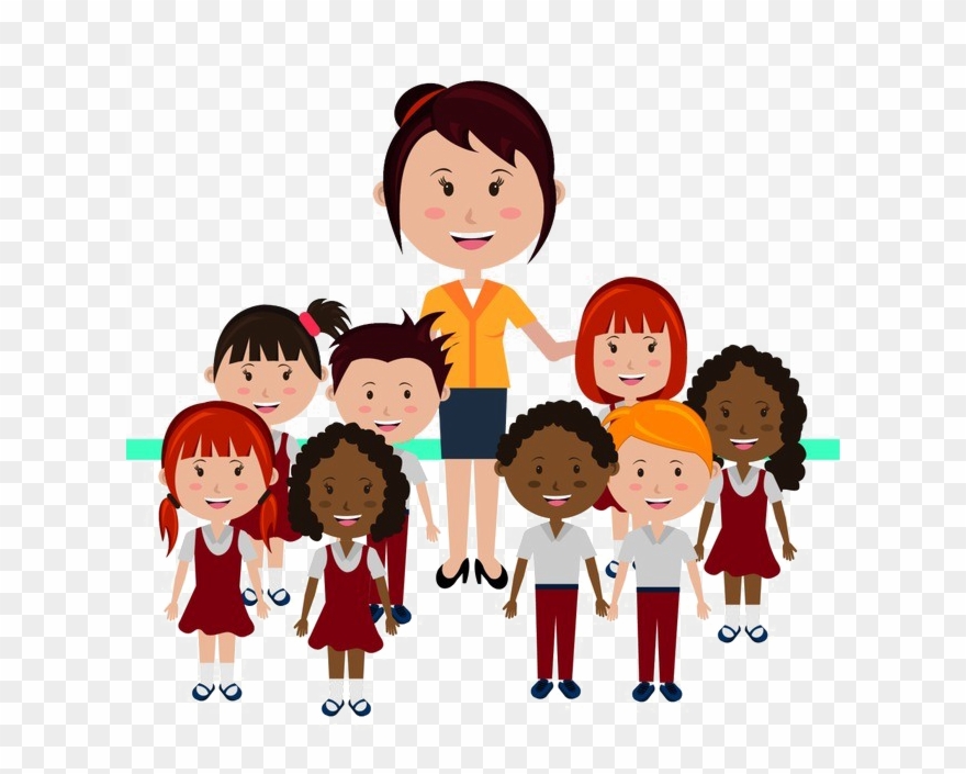 Children Student Png Transparent Image - 老师 和 学生 卡通 Clipart