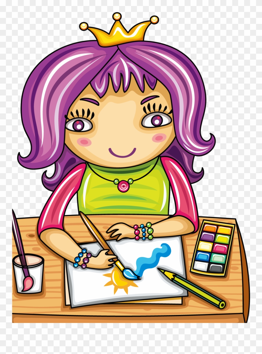 Painter Clipart Art Classroom - Christmas Coloring Book For Kids - Png Download