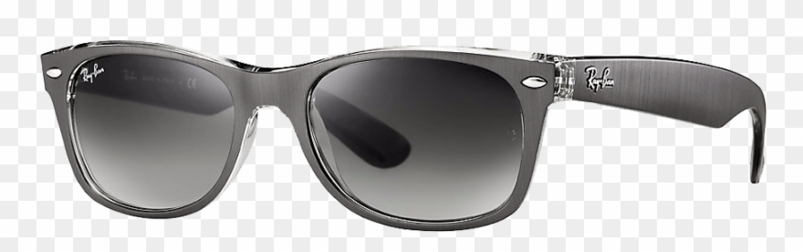 Ray Ban Rb2132 New Wayfarer 6143/71 - Ray Ban Sunglasses Rb 2132 Acetate Dark Grey Clipart