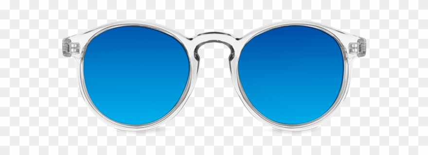 Clear Clearwater Sunglasses Blue Mirror Lenses - Blue Lenses Sunglasses Clipart