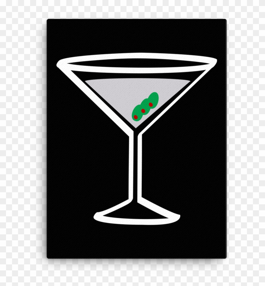 Martini With 3 Olives 18 X 24 Canvas Wall Art 345 Gifts - Martini Glass Clipart