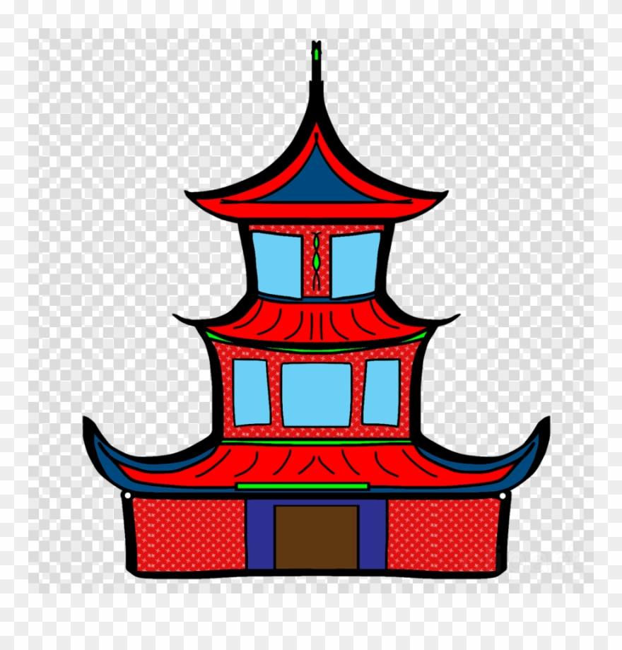 Klenteng Animasi Clipart Chinese Temple Architecture - Dibujo Pagoda China - Png Download