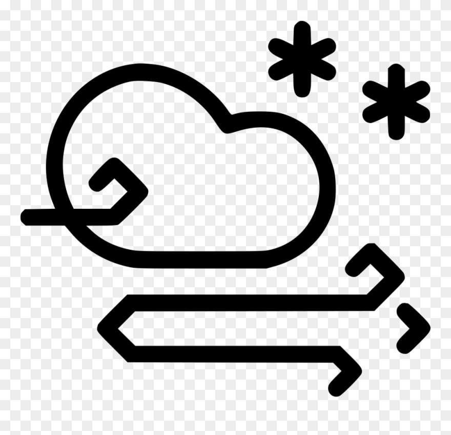Storm Fall Wind Comments - Snow Fall Symbol Clipart