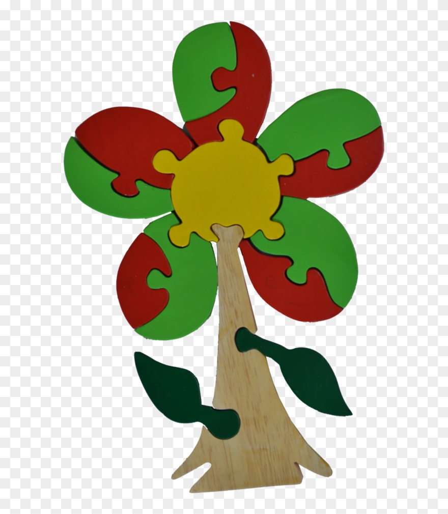 Red Fish Flower Puzzle Clipart