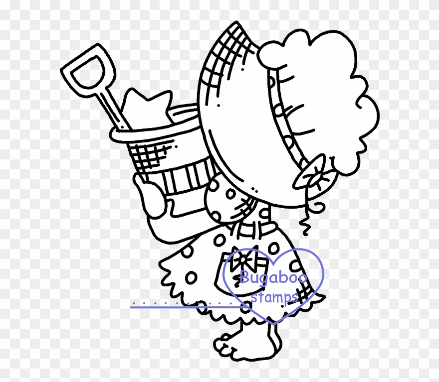 Sunbonnet Beach Digi Stamps And Images Clipart