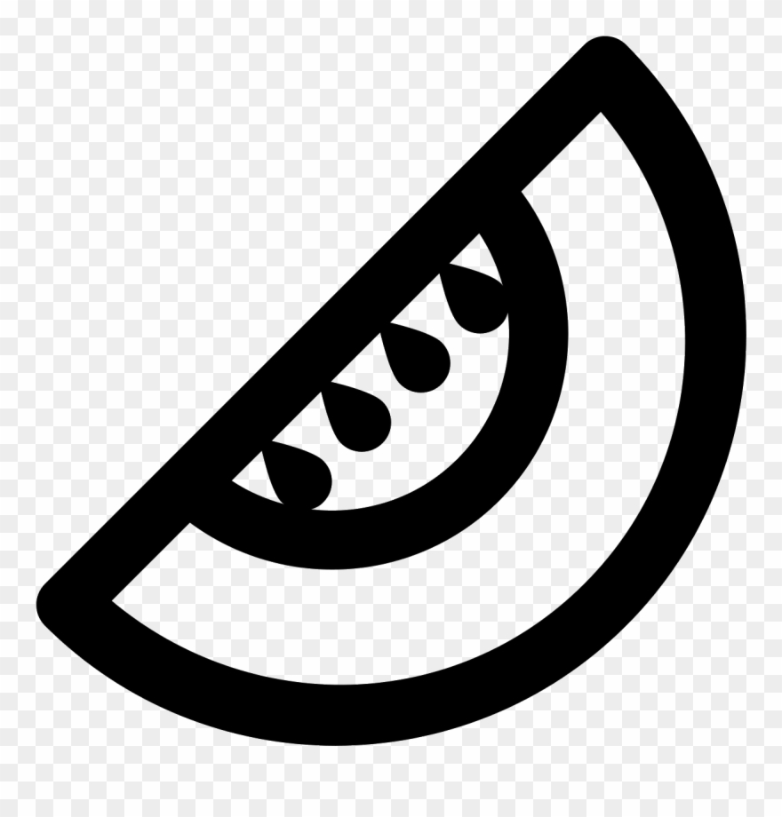 This Is A Slice Of A Melon Fruit - Crescent Clipart