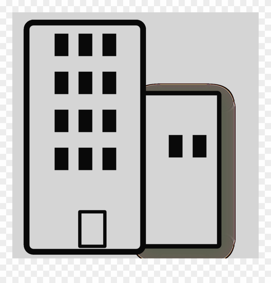 Building Clipart Png Black And White Transparent Png