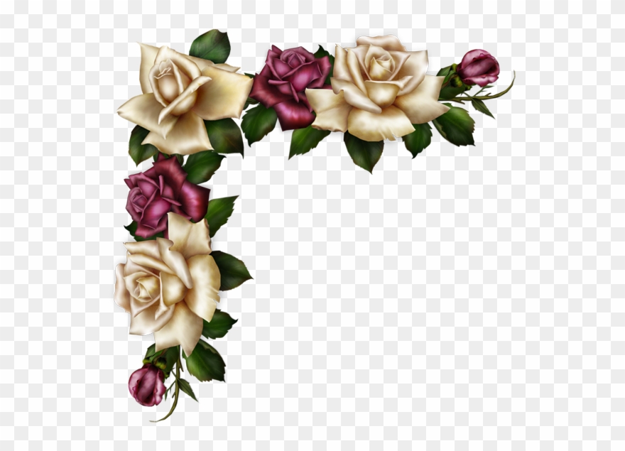 Forget Me Not Clipart Corner Border - Transparent Corner Flower Border - Png Download