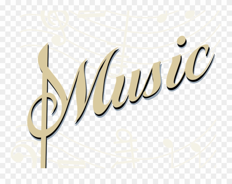 Music Background Cli - Music Word No Background Clipart