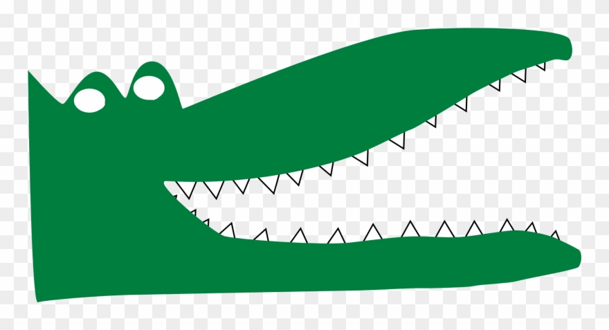 Crocodile Open Mouth Cartoon Clipart