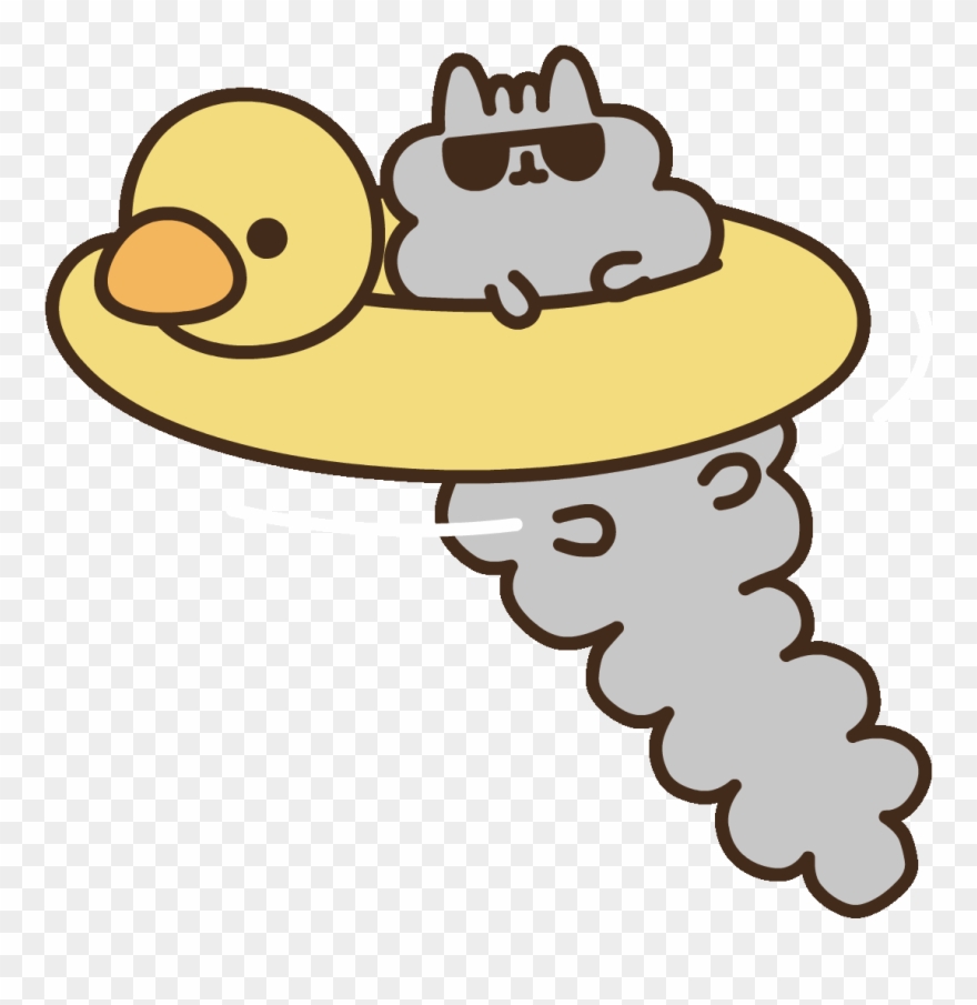 Download - Pusheen Swimming Clipart