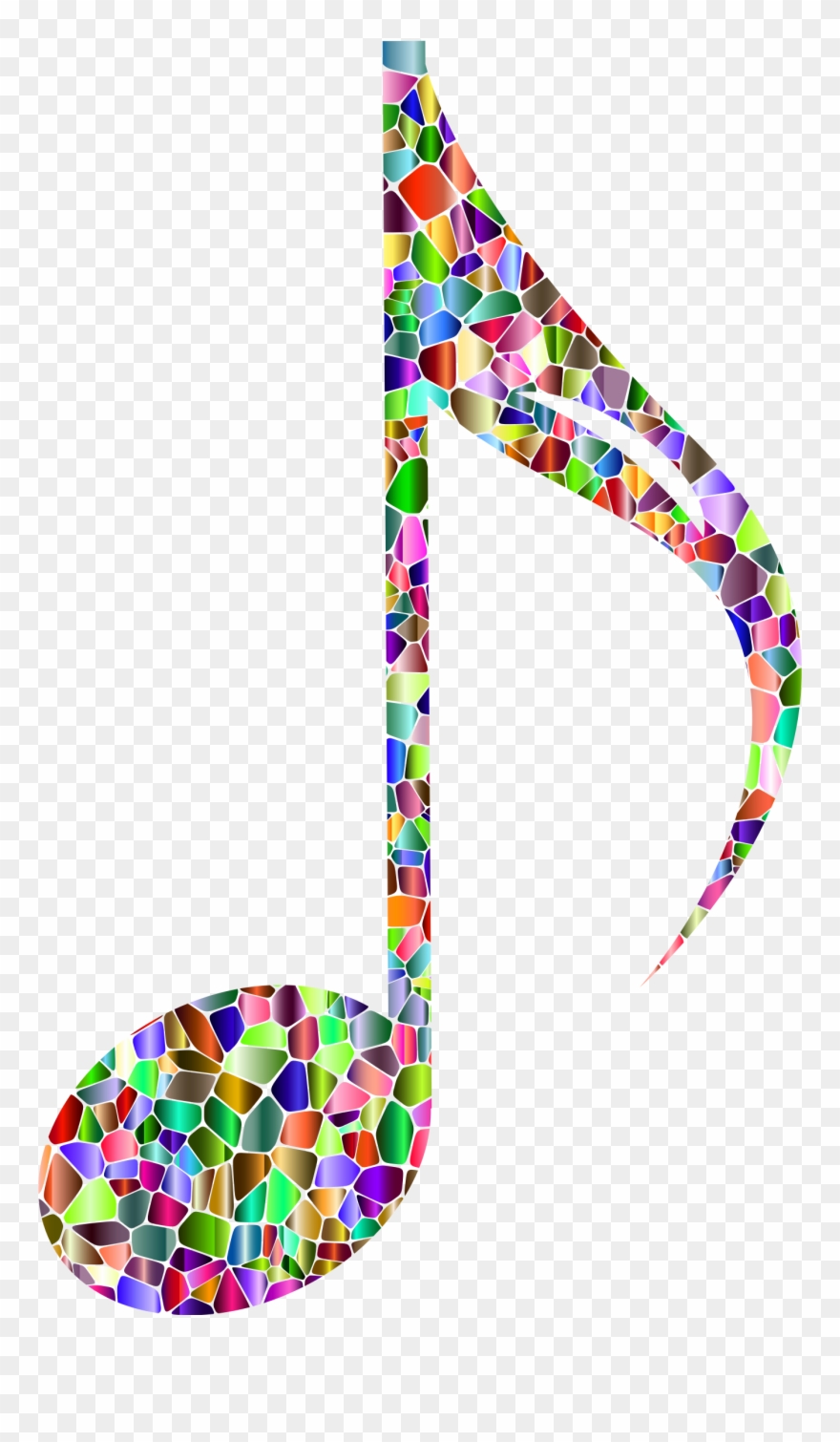 Big Image - Rainbow Music Notes Png Clipart