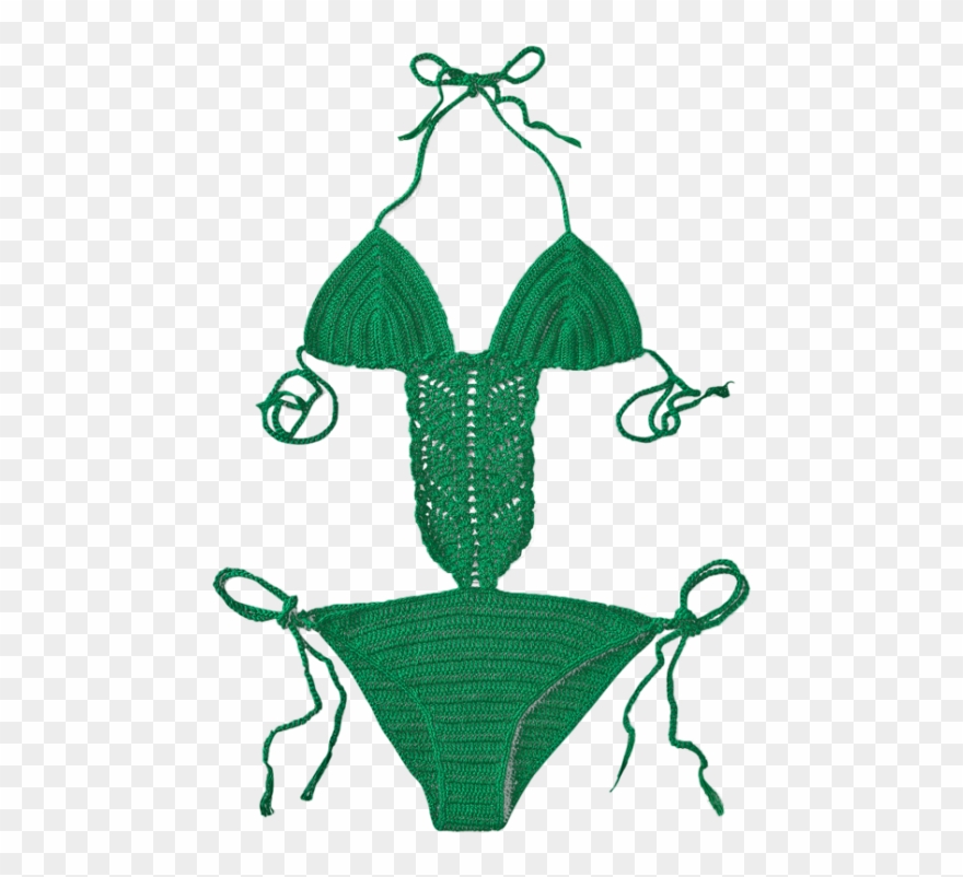 Tie Side Strappy Open Back Knitted Swimsuit - Zaful Clipart