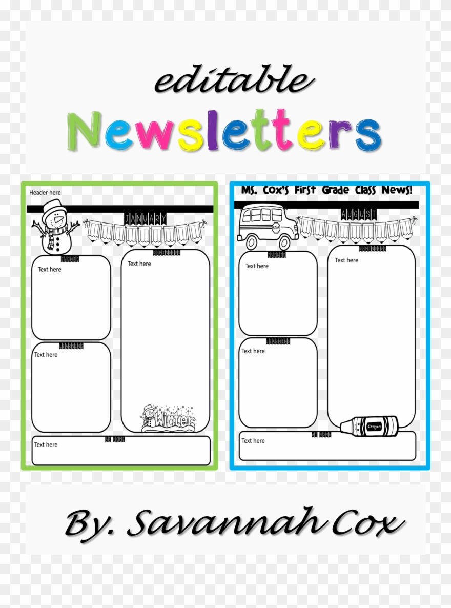 For Each New Month There Is A Different Newsletter - Aurora Clipart