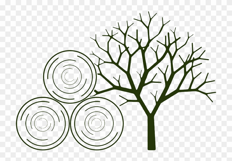 Firewood Processing - Dead Tree Silhouette Clipart