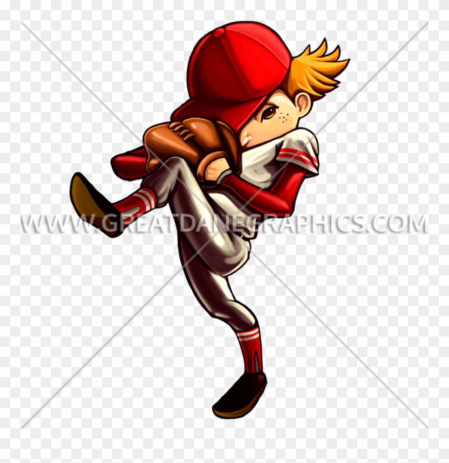 Kid Pitcher - Cartoon Clipart