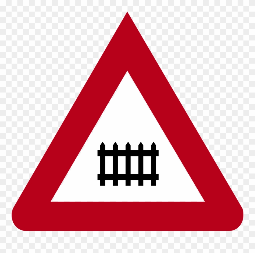 Germany, Road Sign, Railway Crossing, Germany - Icon Png Rail Cross Clipart