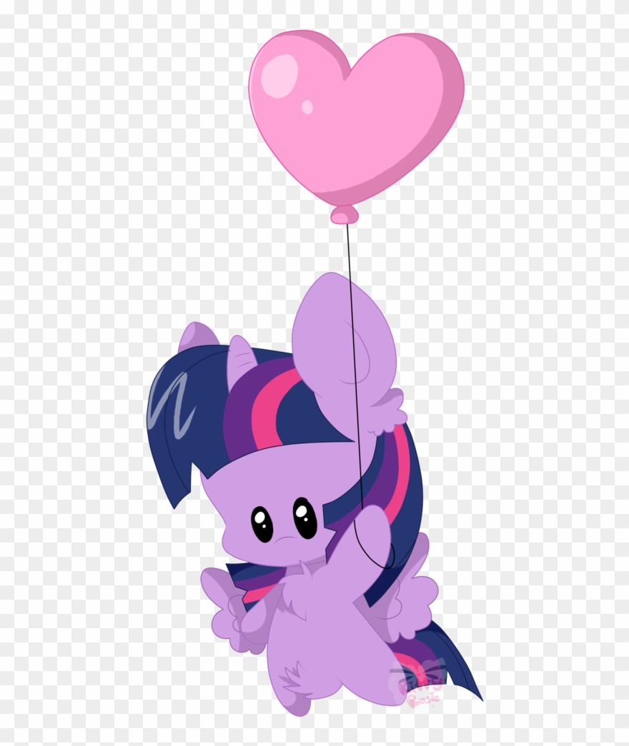 Kittyrosie, Balloon, Chibi, Cute, Female, Heart, Mare, - Cartoon Clipart