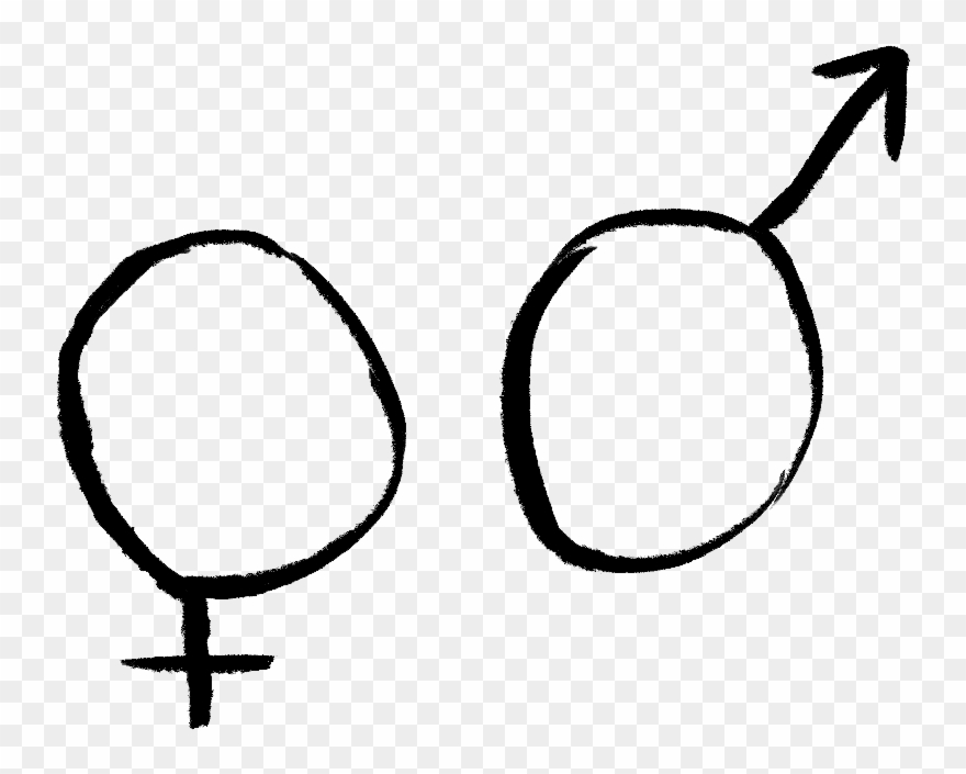 Male Female - Line Art Clipart