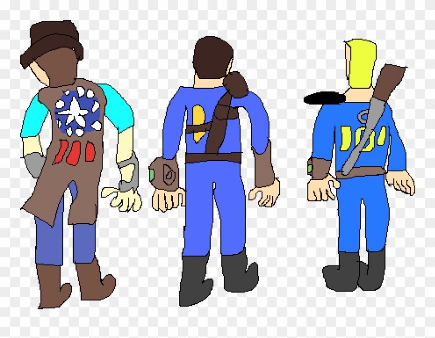The Courier, The Sole Survivor, And The Lone Wanderer Clipart