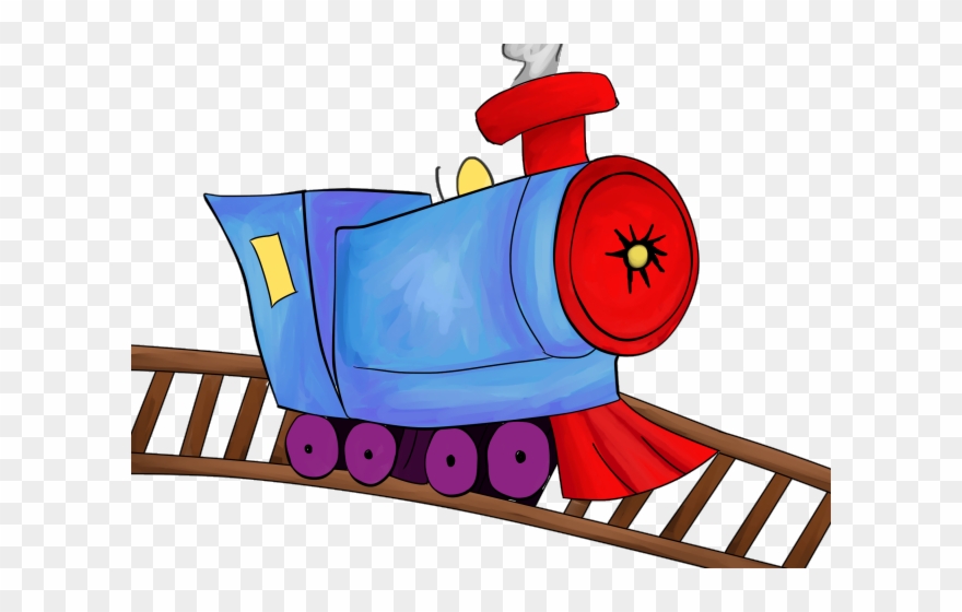 Railway Station Clipart Rail Station - Train On Railway Clipart - Png Download