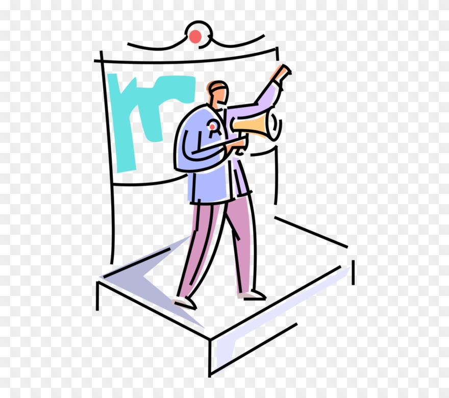 Speaks To Rally Audience Image Illustration Of Clipart