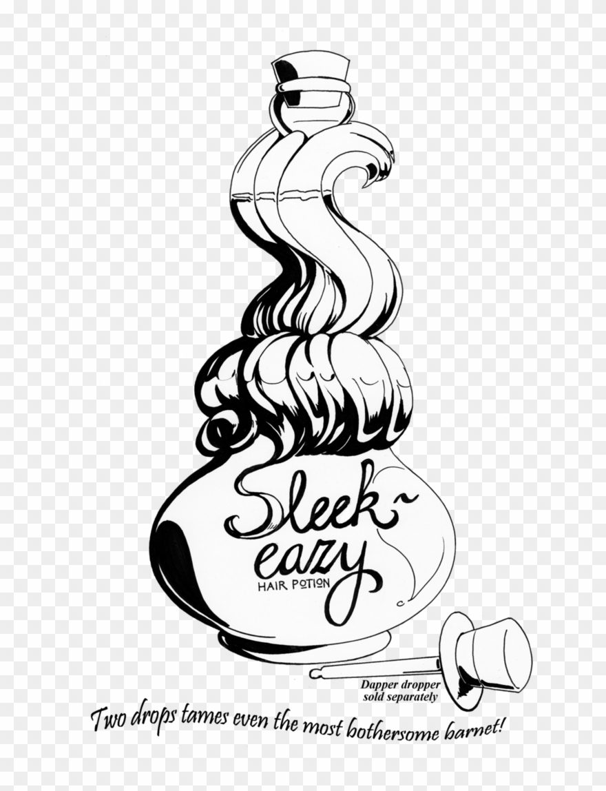 Sleekeasy Hair Potion By Citrine-k - Calligraphy Clipart