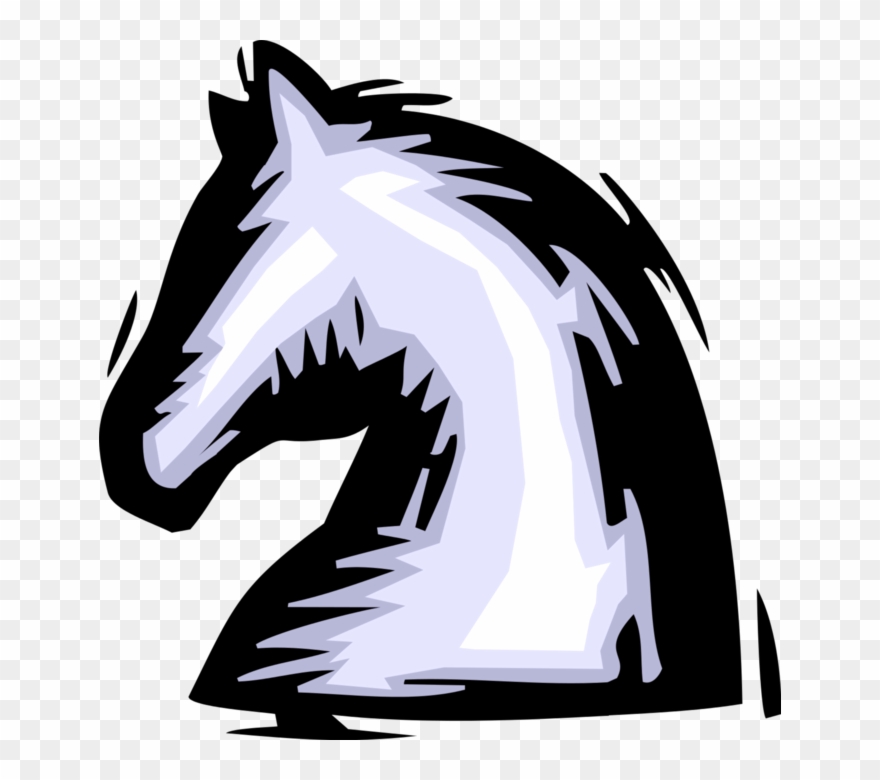 Vector Illustration Of Knight Horse's Head Piece In - Vector Graphics Clipart