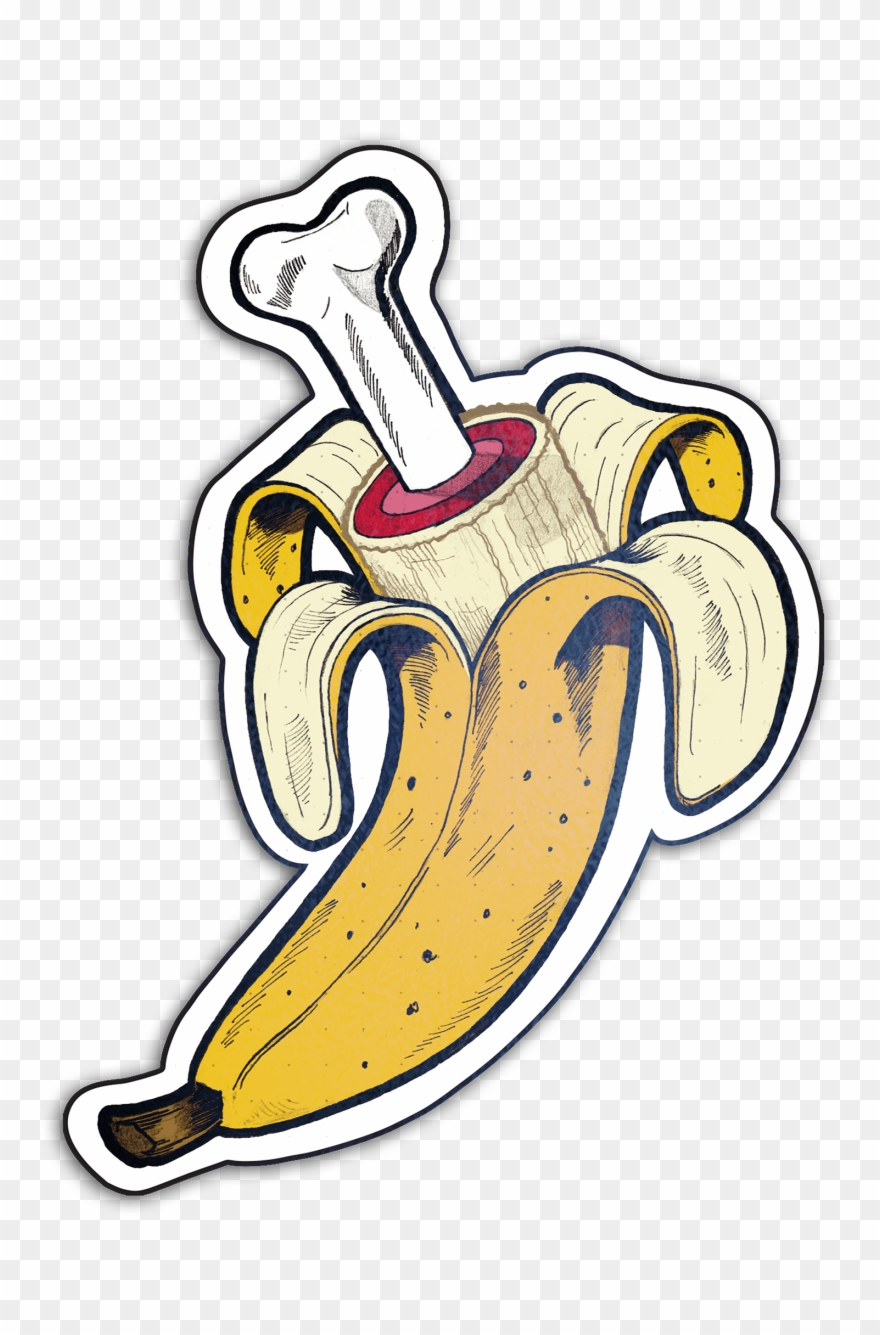 Banana With Bone Clipart