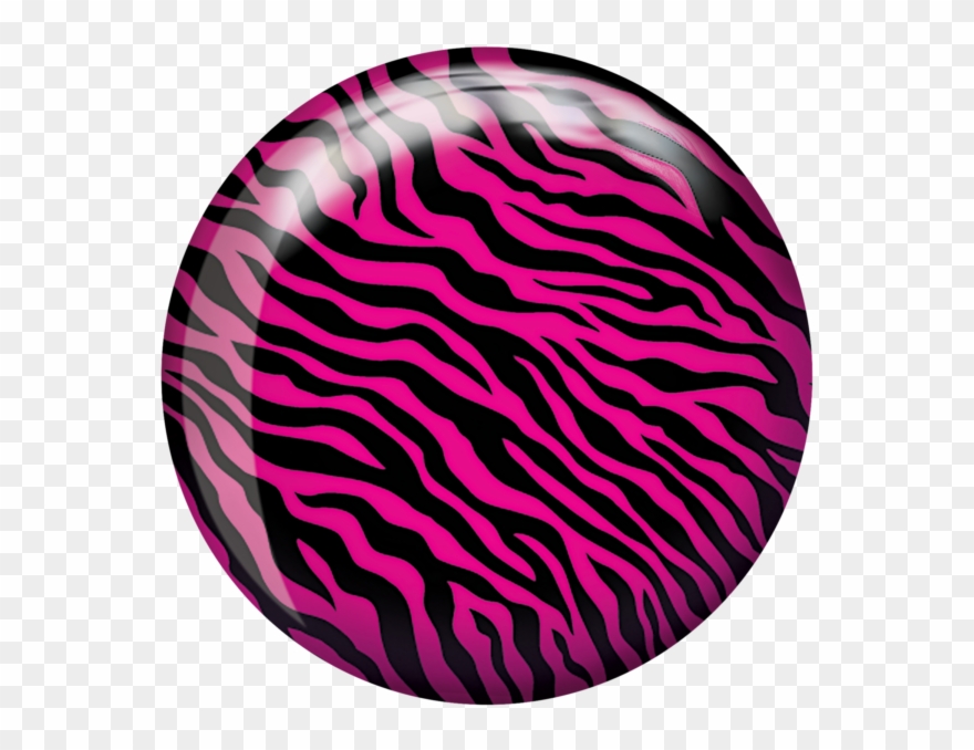 Brunswick Pink Zebra Glow Viz-a-ball Bowling Ball Clipart