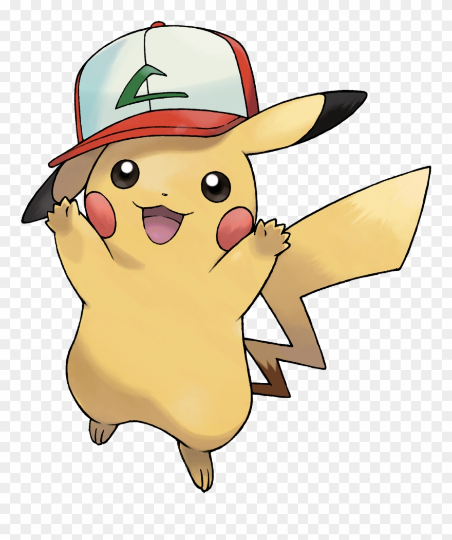Ash Hat Png - Pikachu With Ash Hat Clipart
