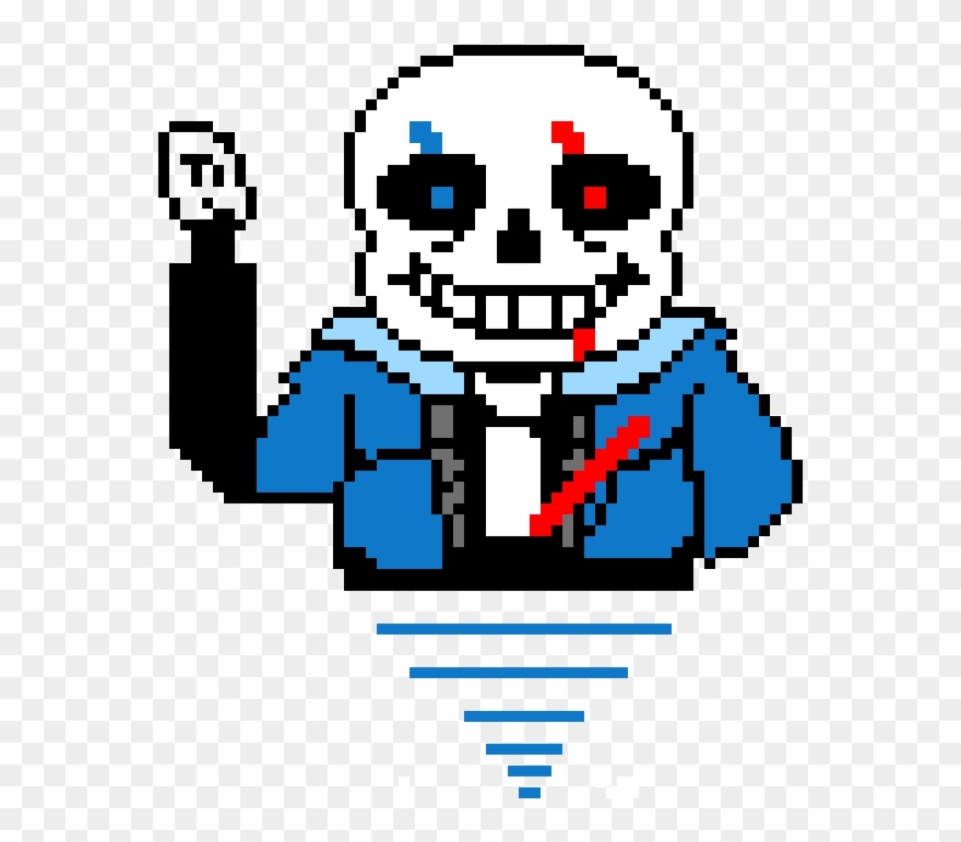 Cracked Soul Sans - Draw Sans Pixel Art Clipart
