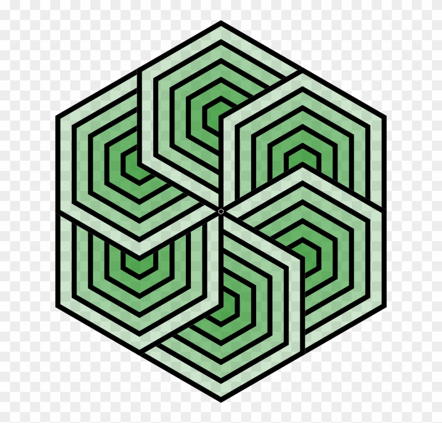 Clipart Masked Hexagons Medium Image Png - Coloring Book Transparent Png