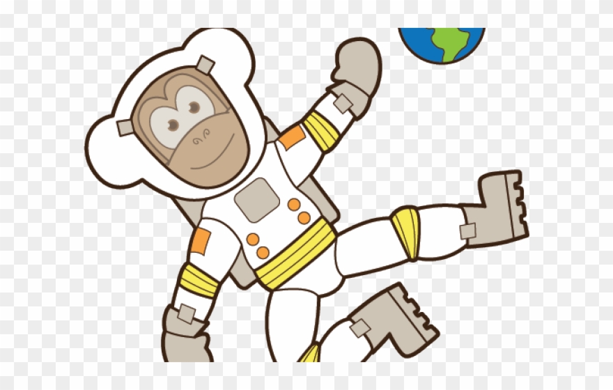 Astronaut Clipart Astronaut Costume - Space Monkey Clipart - Png Download