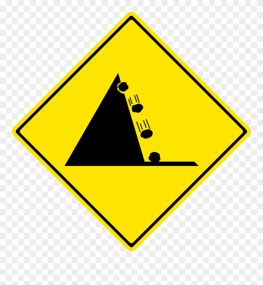 Fear Of Falling Rocks - Wind Safety Sign Clipart