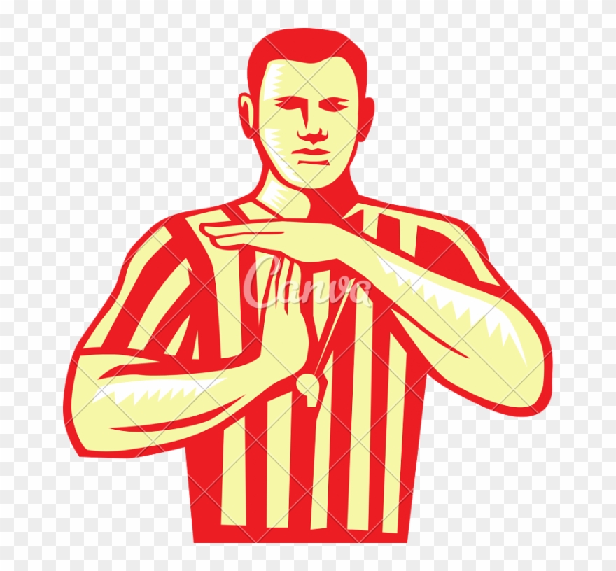 Basketball Referee Png - Technical Foul Hand Signal In Basketball Clipart