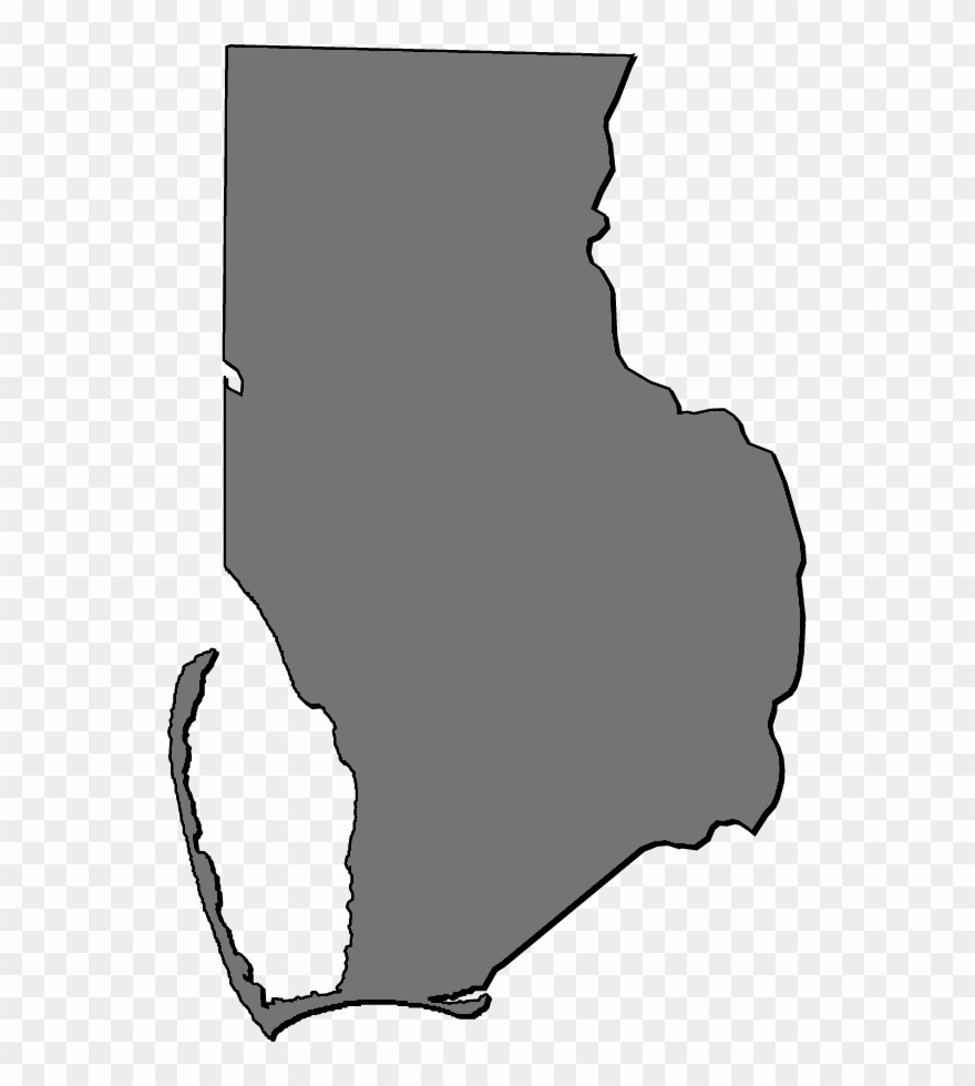 A Collection Of Simplified Outline Maps Of Gulf County - Clip Art - Png Download