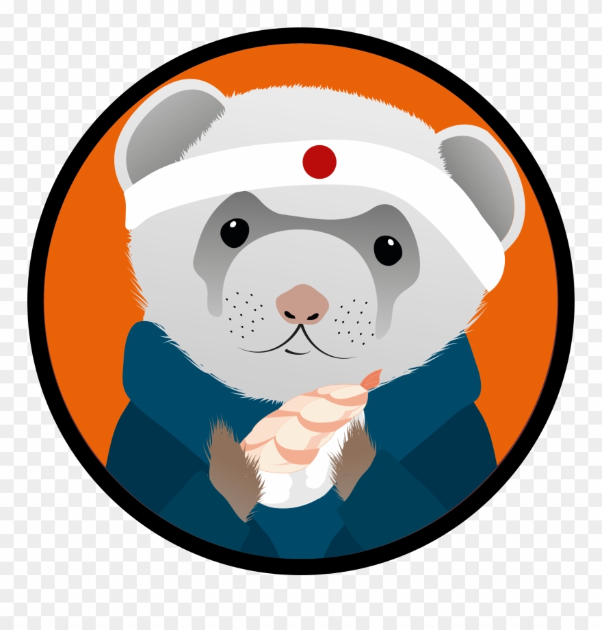 Ferret-badges 3 Sushi Ferret Clipart