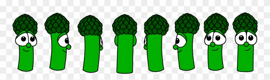 Spring Time And Fresh Asparagus Appear - Veggie Tales Junior Asparagus Views By Magic Kristina Clipart