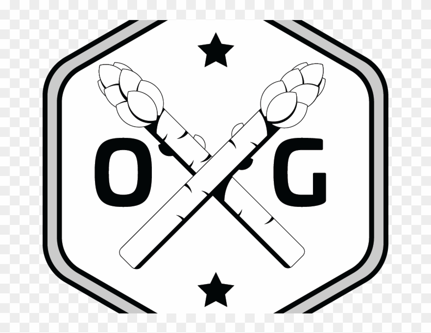 Veggies G O White Black Star Shield Asparagus Veggies Clipart